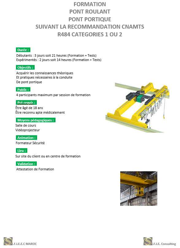 Caces Pont Roulant Obligatoire _ Caces Pont Roulant Visite Médicale – FJCY